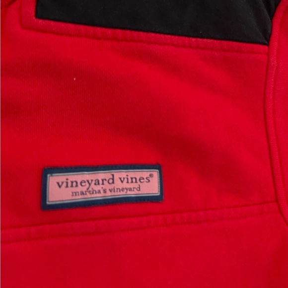 Vineyard Vines Martha's Vineyard Red Pullover Jumper 1/4 Zip Up Sweatshirt - Picture 6 of 6